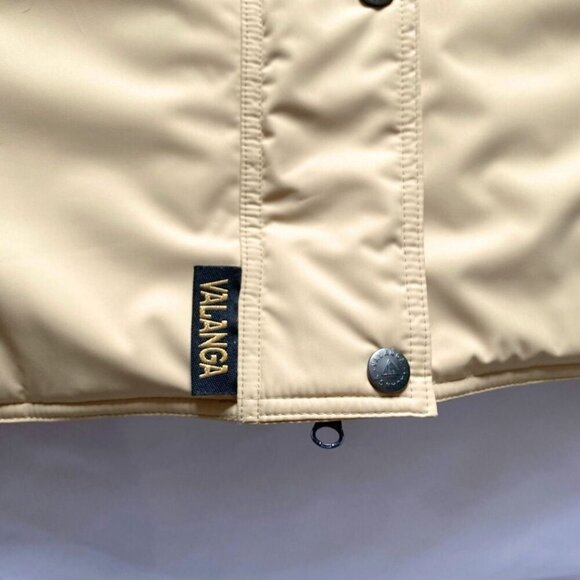 NWOT VALANGA BEIGE FUR TRIM HOODED SHORT WINTER COAT - 8 - Picture 11 of 12